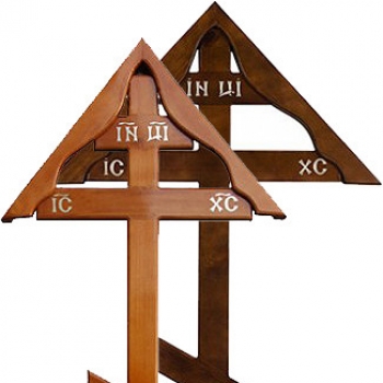 Крест из сосны «Домик классический»